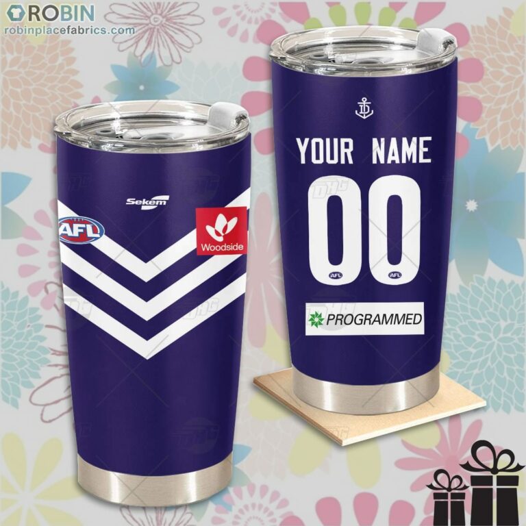 Personalise AFL Fremantle Football Club Home Guernsey Tumbler