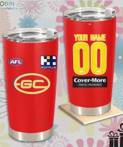 Personalise AFL Gold Coast Suns Football Club Home Guernsey Tumbler