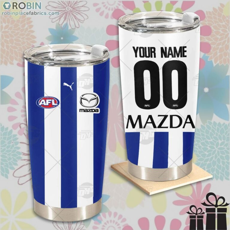 Personalise AFL North Melbourne Football Club Home Guernsey Tumbler