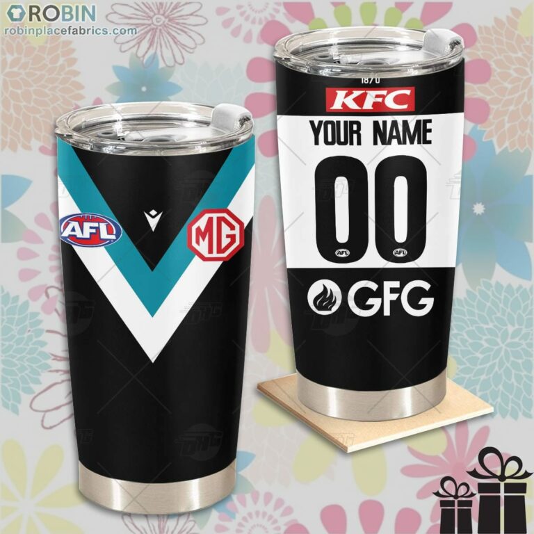 Personalise AFL Port Adelaide Football Club Home Guernsey Tumbler