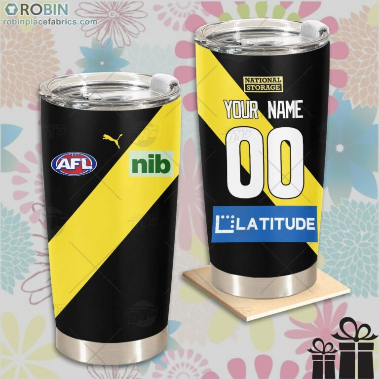 Personalise AFL Richmond Football Club Home Guernsey Tumbler