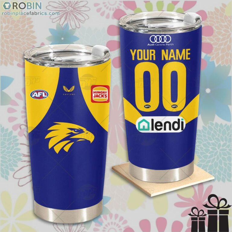 Personalise AFL West Coast Eagles Home Guernsey Tumbler