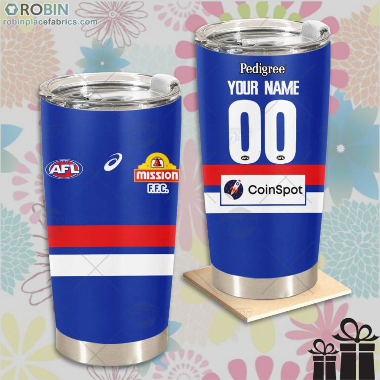 Personalise AFL Western Bulldogs Home Guernsey Tumbler