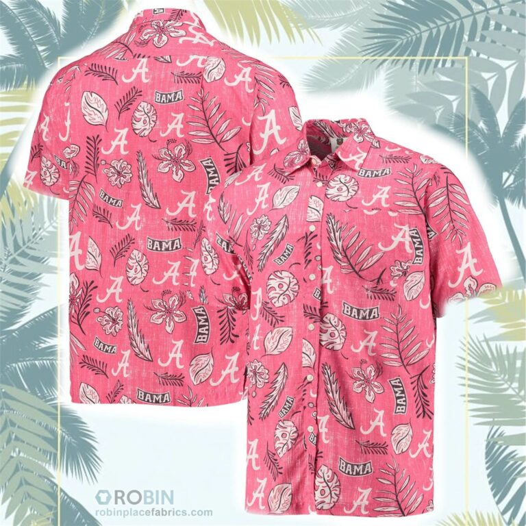 Alabama Crimson Tide Vintage Floral Button-Up Shirt