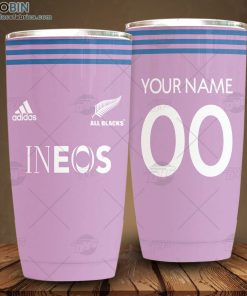 Personalise All Blacks 2023 Rugby Perforamance Jersey Bliss Lilac Tumbler