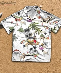 Anatolian Shepherd Beach Hawaiian Shirt, Short Sleeve Button Up Shirt