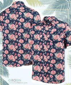 Atlanta Braves Floral Linen Button-Up Shirt