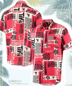 Atlanta Falcons Tiki Floral Button-Up Woven Shirt Atlanta Falcons Tiki Floral Button-Up Woven Shirt