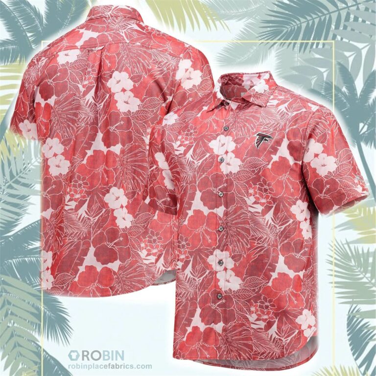 Atlanta Falcons Tommy Bahama Coconut Point Playa Floral Button-Up Shirt