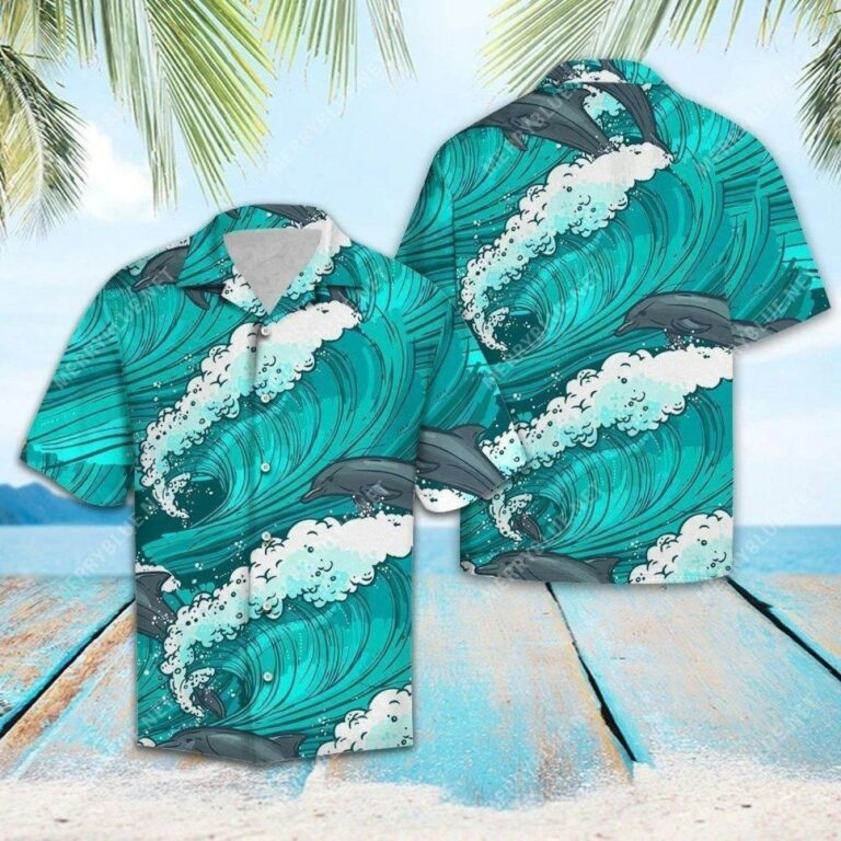 Awesome Dolphinl Aloha Hawaiian Shirt