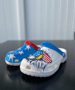 Bald Eagle America Flag Crocs Shoes