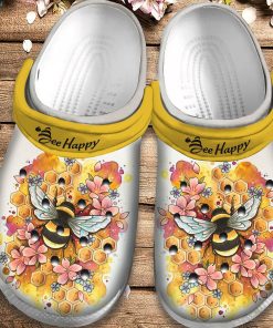 Bee Happy Flower Honey 4 Crocs – Classic Clog