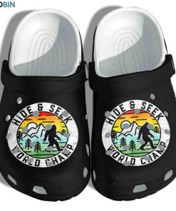 Bigfoot Hide Seek Camping Crocs – Classic Clog