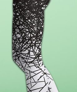 Black and White Ombre Yoga Leggings