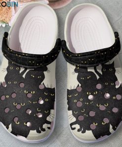 Black Cat Team Look At Me Unisex Crocs