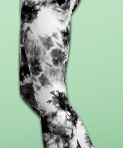 Black & White Tie Dye Yoga Leggings