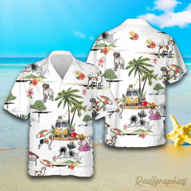 Brittany Beach Hawaiian Shirt, Short Sleeve Button Up Shirt