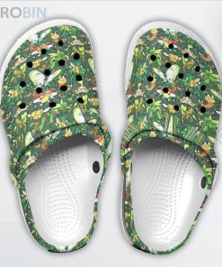 Bug Seamless Pattern Custom Classic Classic Clogs