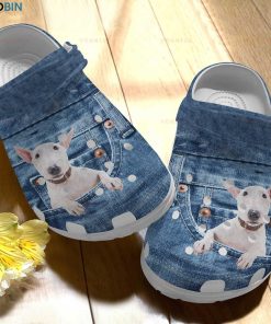 Bull Terrier In Pocket Crocs – Classic Clog