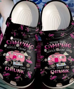Camping Advices From Me Flamingo And Bus Camp Unisex Crocs Camping Advices From Me Flamingo And Bus Camp Unisex Crocs