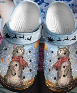 Cat And Winter Crocs – Classic Clog