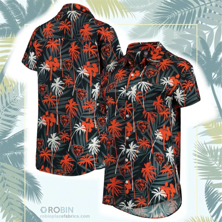 Chicago Bears Floral Harmonic Button-Up Shirt