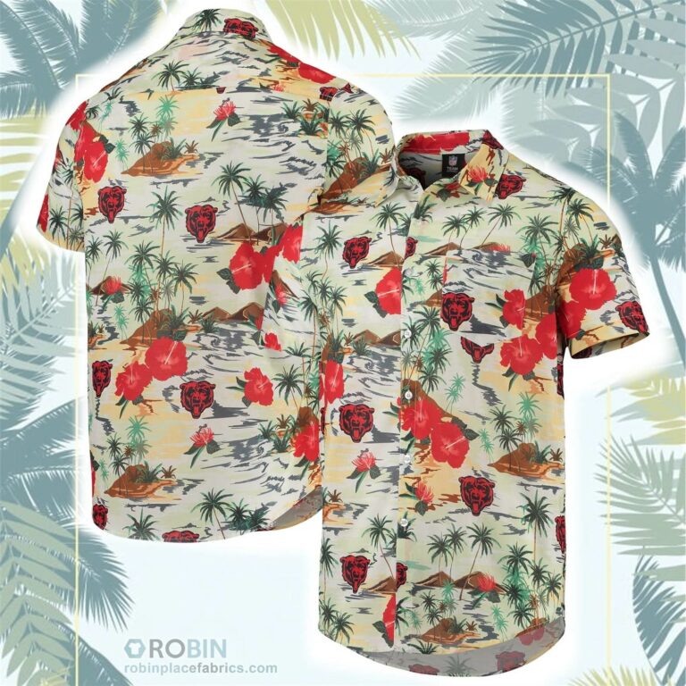 Chicago Bears Paradise Floral Button-Up Shirt