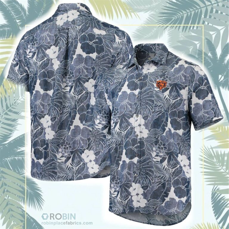 Chicago Bears Tommy Bahama Coconut Point Playa Floral Button-Up Shirt