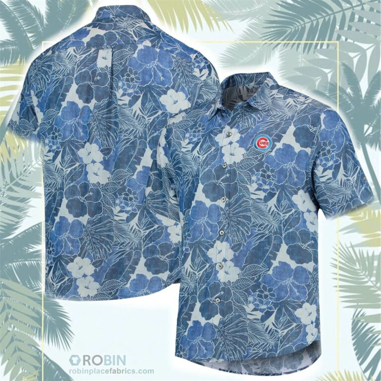Chicago Cubs Tommy Bahama Coconut Point Playa Floral Button-Up Shirt