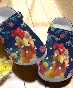 Chicken Clog Floral Vintage Roses Unisex Crocs