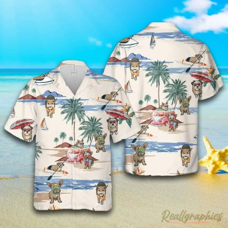 Chorkie Summer Beach Hawaiian Shirt