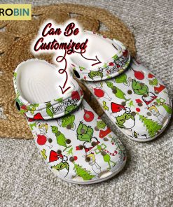 Christmas Classic Clogs Merry Grinchmas Face Crocband Personalized Crocs Christmas Classic Clogs Merry Grinchmas Face Crocband Personalized Crocs