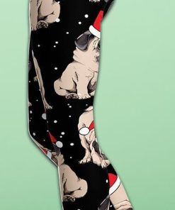 Christmas Pugs Yoga Leggings