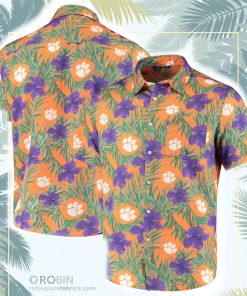 Clemson Tigers Floral Button-Up Shirt Clemson Tigers Floral Button-Up Shirt
