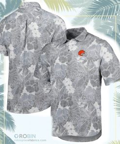 Cleveland Browns Tommy Bahama Coconut Point Playa Floral Camp Button-Up Shirt Cleveland Browns Tommy Bahama Coconut Point Playa Floral Camp Button-Up Shirt