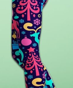 Colorful Christmas Yoga Leggings