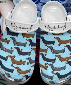 Colors My Love Dachshund Blue Crocs – Classic Clog