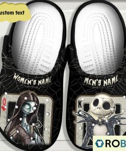 Custom Name Halloween Jack Skellington Poker Classic Clogs