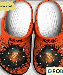 Custom Name Halloween Pennywise Orange Classic Clogs