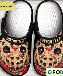 Custom Text Halloween Horror Face Classic Clogs