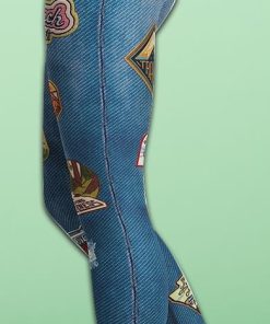 Denim Patch Yoga Leggings