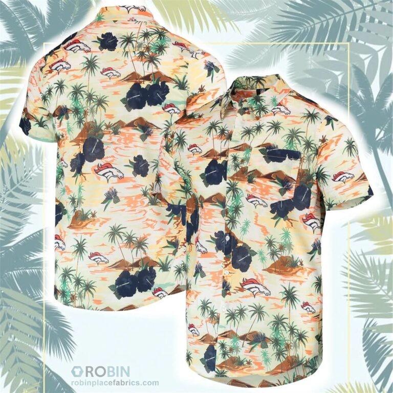 Denver Broncos Paradise Floral Button-Up Shirt