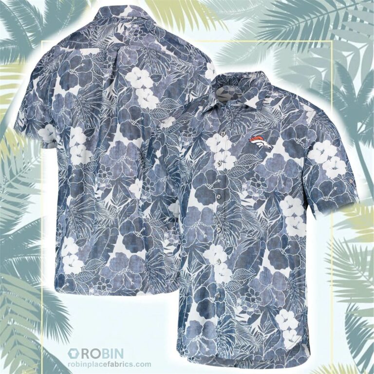 Denver Broncos Tommy Bahama Coconut Point Playa Floral Button-Up Shirt