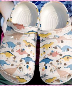 Dinosaur Dino Pattern Rubber Unisex Crocs