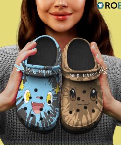 Eevee And Shinx Tie Dye Face Customized Classic Crocs Pokemon Eevee And Shinx Tie Dye Face Customized Classic Crocs Pokemon
