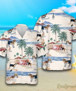 English Foxhound Summer Beach Hawaiian Shirt
