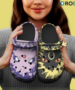 Espeon And Umbreon Tie Dye Face Customized Classic Crocs Pokemon