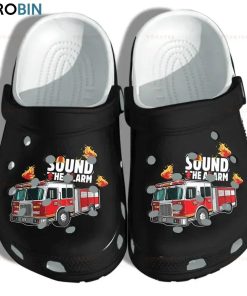 Fire Engine Car For Firefighter Son – Sound The Alarm Unisex Crocs