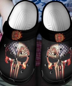 Firefighter Skull  Printed Unisex Crocs