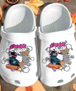 Friday Night Funkin Game Battle Whitty White Unisex Crocs